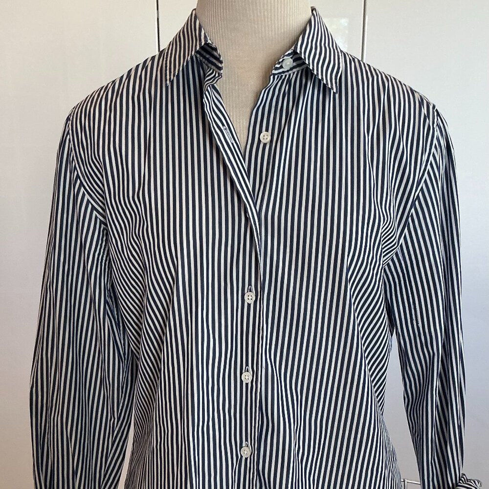 Lorenzini, Striped Button Down Shirt, Size IV, Medium